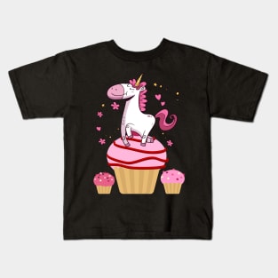 Unicorn Cute Baking Cupcakes Unicorn245 magic Kids T-Shirt